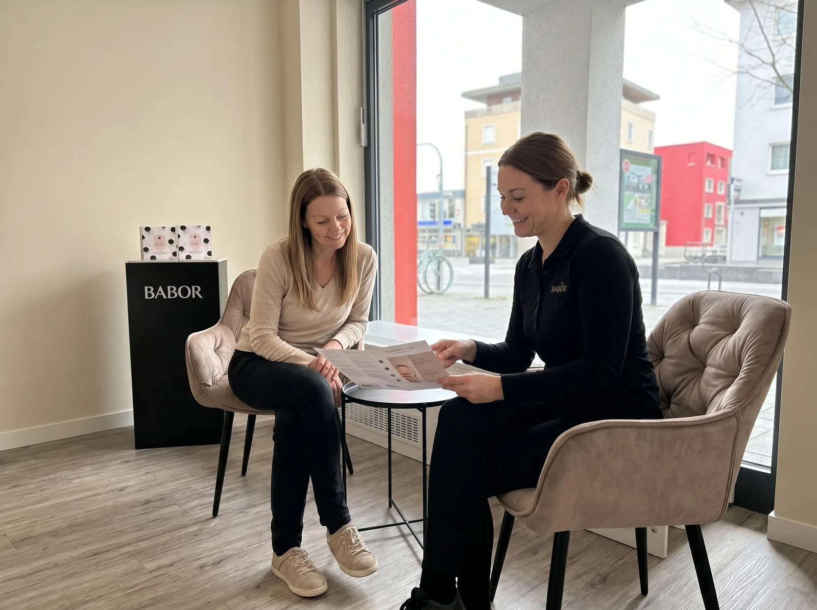 Besprechung des Behandlungsplans im BABOR Kosmetik Institut Germering
