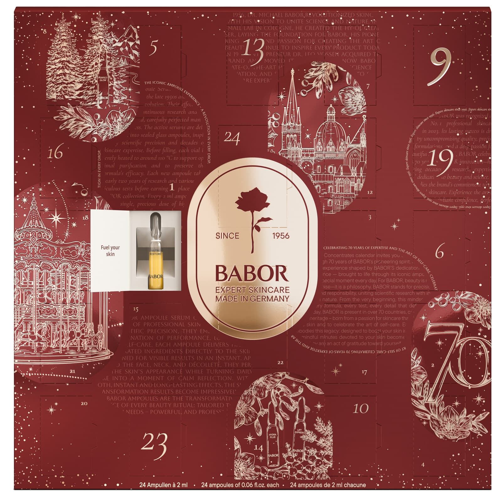 BABOR Adventskalender 2026 geöffnet — 24 Türchen mit hochkonzentrierten BABOR-Wirkstoff-Ampullen